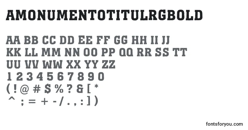 Шрифт AMonumentotitulrgBold – алфавит, цифры, специальные символы