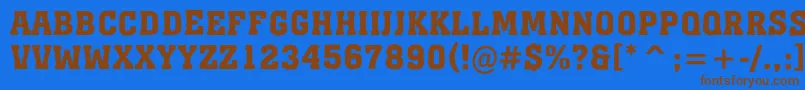 AMonumentotitulrgBold Font – Brown Fonts on Blue Background