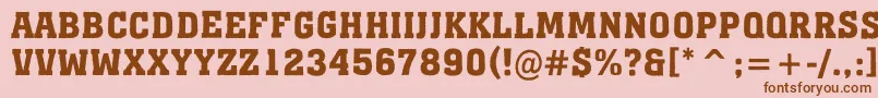 AMonumentotitulrgBold Font – Brown Fonts on Pink Background