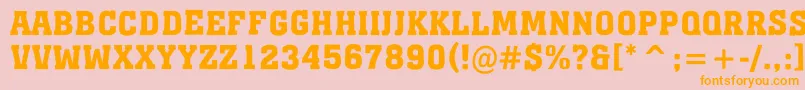 AMonumentotitulrgBold Font – Orange Fonts on Pink Background