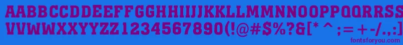 AMonumentotitulrgBold Font – Purple Fonts on Blue Background