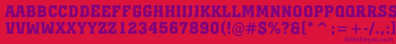 AMonumentotitulrgBold Font – Purple Fonts on Red Background