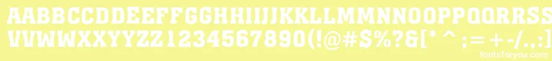 AMonumentotitulrgBold Font – White Fonts on Yellow Background