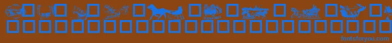 Sleigh Font – Blue Fonts on Brown Background
