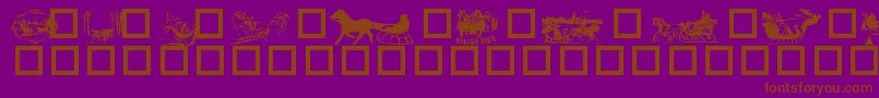 Sleigh-Schriftart – Braune Schriften auf violettem Hintergrund