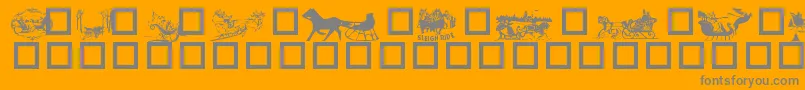 Sleigh Font – Gray Fonts on Orange Background