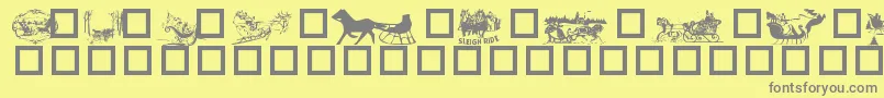 Fonte Sleigh – fontes cinzas em um fundo amarelo