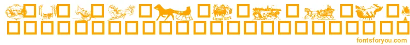 Sleigh Font – Orange Fonts on White Background