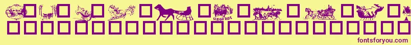 Sleigh Font – Purple Fonts on Yellow Background
