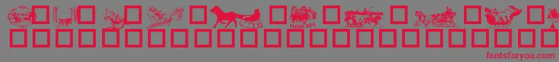 fuente Sleigh – Fuentes Rojas Sobre Fondo Gris