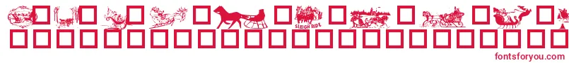 フォントSleigh – 白い背景に赤い文字