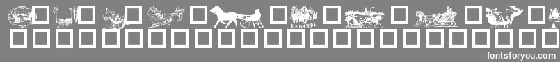 Sleigh Font – White Fonts on Gray Background