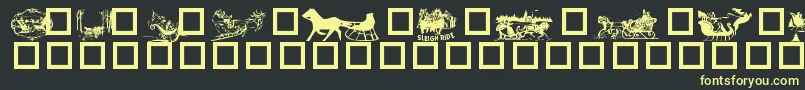 Sleigh Font – Yellow Fonts on Black Background