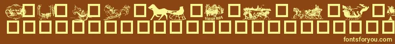 Sleigh Font – Yellow Fonts on Brown Background