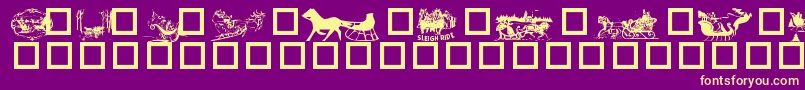 Fonte Sleigh – fontes amarelas em um fundo roxo