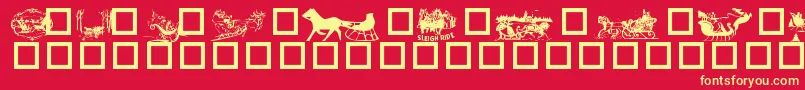 Sleigh Font – Yellow Fonts on Red Background