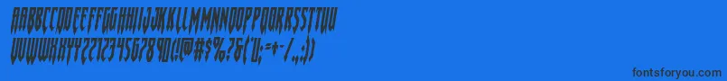 Czcionka Gotharcticaital – czarne czcionki na niebieskim tle