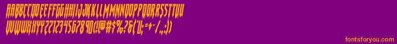 Gotharcticaital Font – Orange Fonts on Purple Background