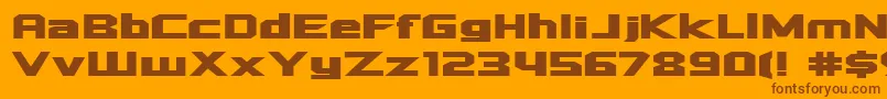Quadrang Font – Brown Fonts on Orange Background