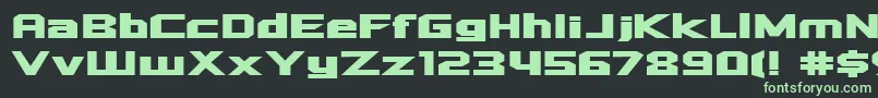 Quadrang Font – Green Fonts on Black Background