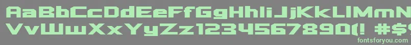 Quadrang Font – Green Fonts on Gray Background