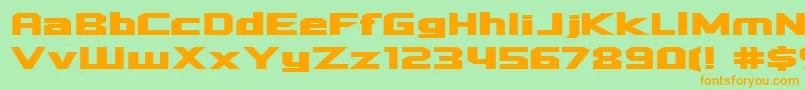 Quadrang Font – Orange Fonts on Green Background