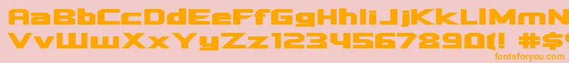 Quadrang Font – Orange Fonts on Pink Background