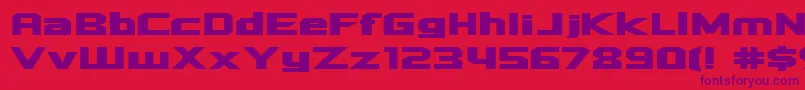 Quadrang Font – Purple Fonts on Red Background
