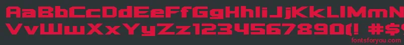 Quadrang Font – Red Fonts on Black Background