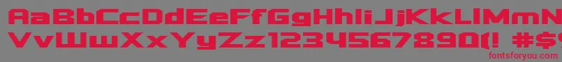 Quadrang Font – Red Fonts on Gray Background