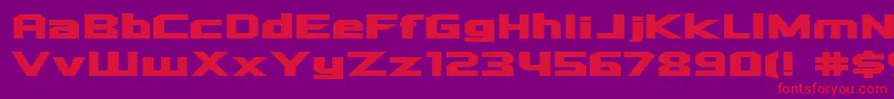 Quadrang Font – Red Fonts on Purple Background