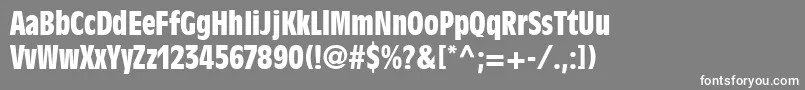 DecadeCondensedSsiBoldCondensed Font – White Fonts on Gray Background