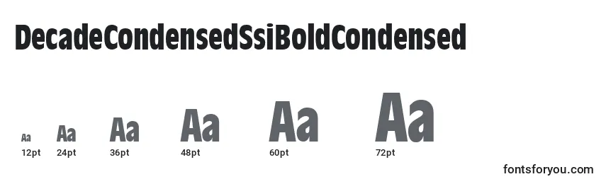Размеры шрифта DecadeCondensedSsiBoldCondensed