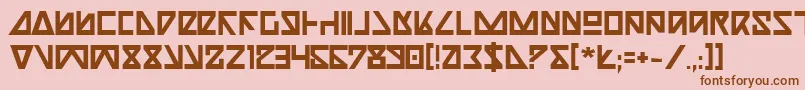 Nickb Font – Brown Fonts on Pink Background