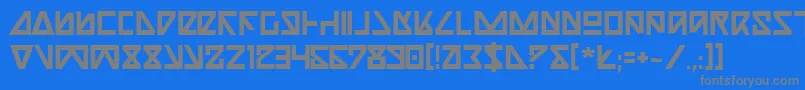 フォントNickb – 青い背景に灰色の文字