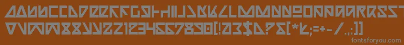 フォントNickb – 茶色の背景に灰色の文字