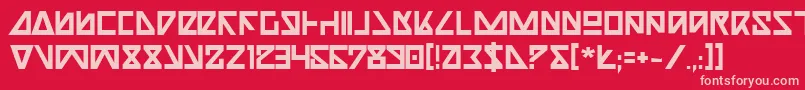 Nickb Font – Pink Fonts on Red Background