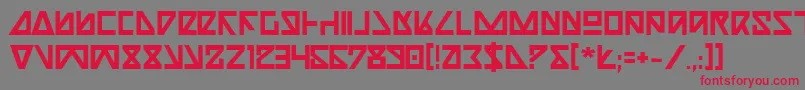 Nickb Font – Red Fonts on Gray Background
