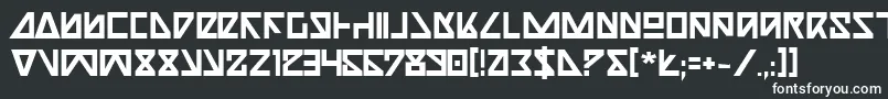 フォントNickb – 黒い背景に白い文字