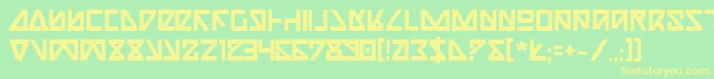 Nickb Font – Yellow Fonts on Green Background