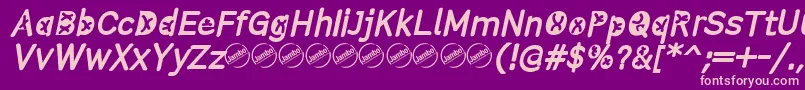 Lisätietoja ComistainItalic-fontista ComistainItalic-fontti – vaaleanpunaiset fontit violetilla taustalla