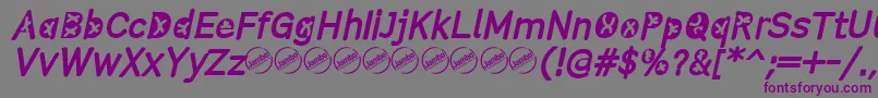 ComistainItalic Font – Purple Fonts on Gray Background