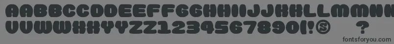 GomariceDoughnutMonster Font – Black Fonts on Gray Background