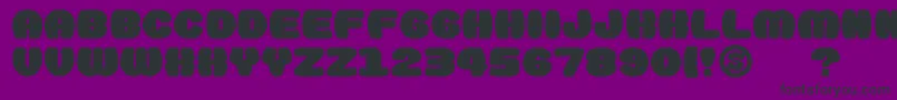 GomariceDoughnutMonster Font – Black Fonts on Purple Background