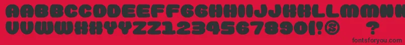 GomariceDoughnutMonster Font – Black Fonts on Red Background
