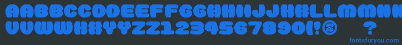 GomariceDoughnutMonster Font – Blue Fonts on Black Background