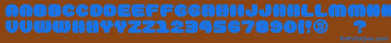 GomariceDoughnutMonster Font – Blue Fonts on Brown Background