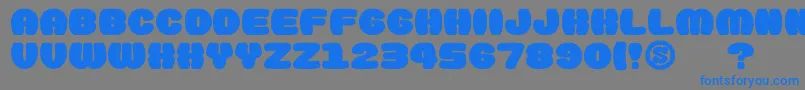 GomariceDoughnutMonster Font – Blue Fonts on Gray Background