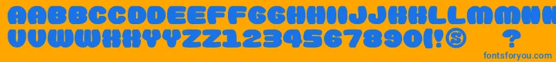 GomariceDoughnutMonster Font – Blue Fonts on Orange Background