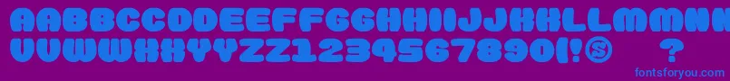 GomariceDoughnutMonster Font – Blue Fonts on Purple Background